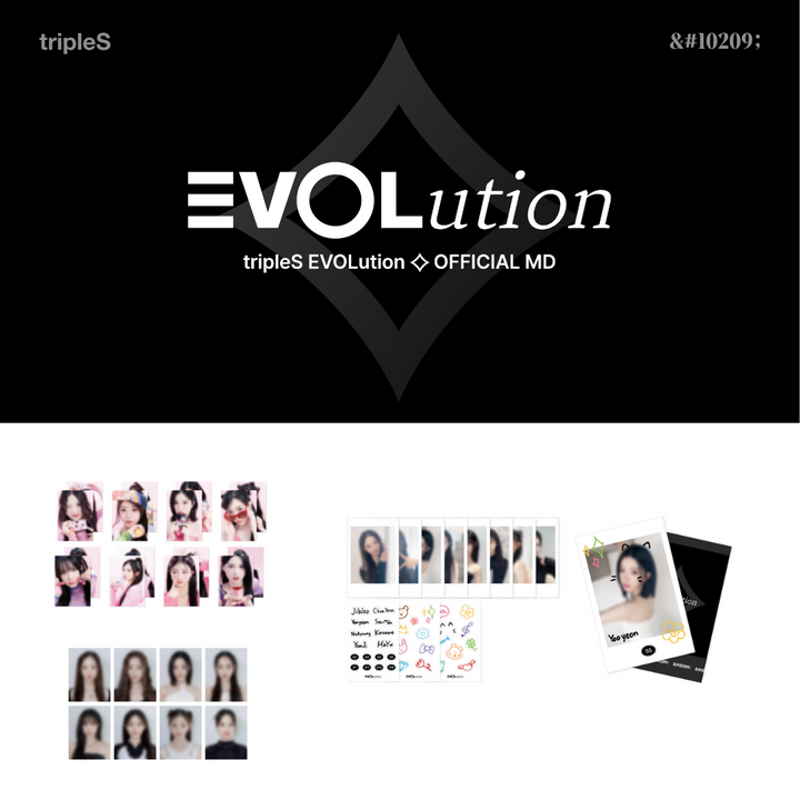 TripleS - TripleS EVOLution Official MD (Postcard Set, ID Photo Set, Polaroid Type Photocard Set) - HALLYUSUPERSTORE
