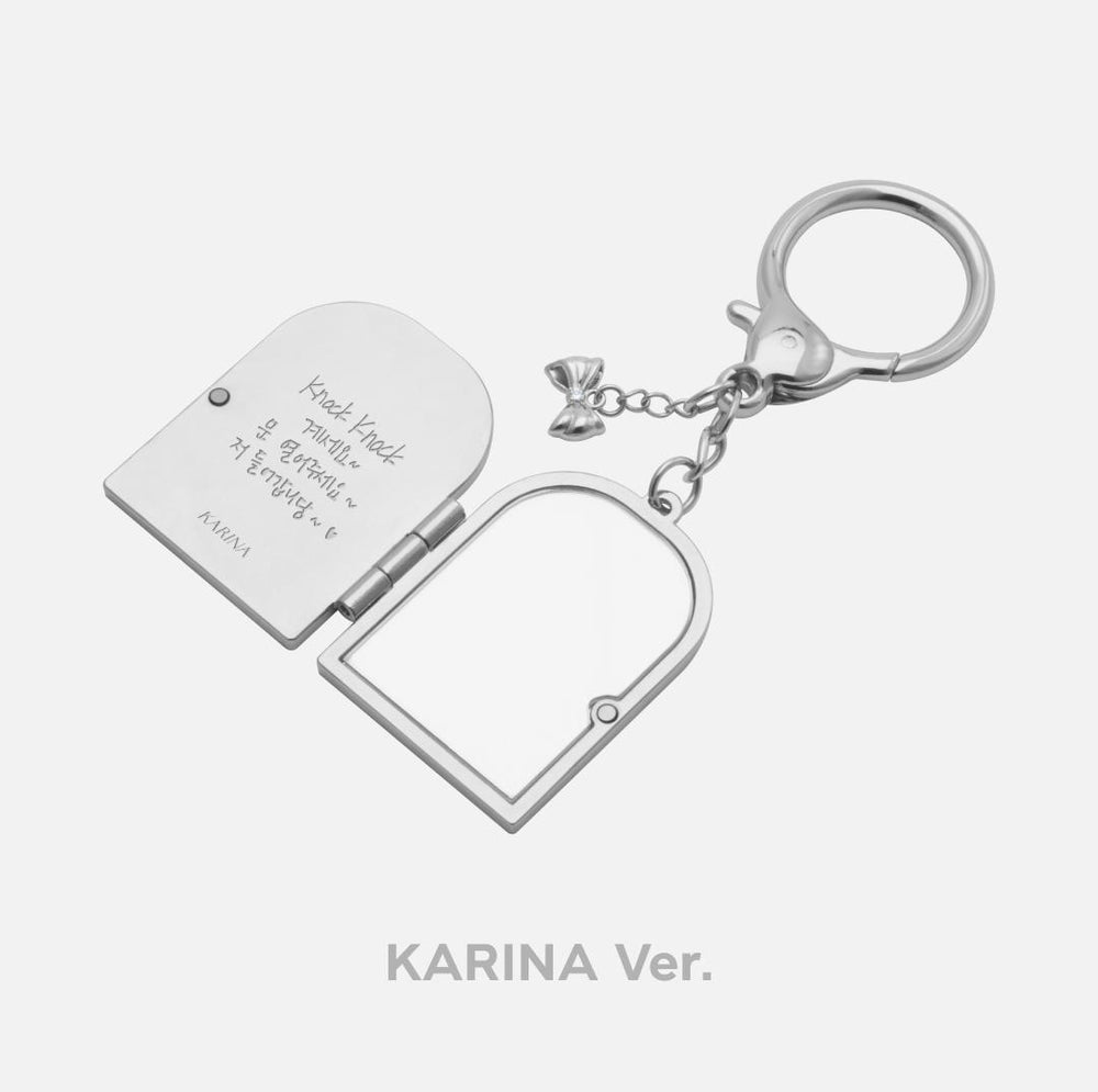 Aespa - "KNOCKIN On Your Heart" Official MD (Mirror Keyring, Ball Cap) - HALLYUSUPERSTORE