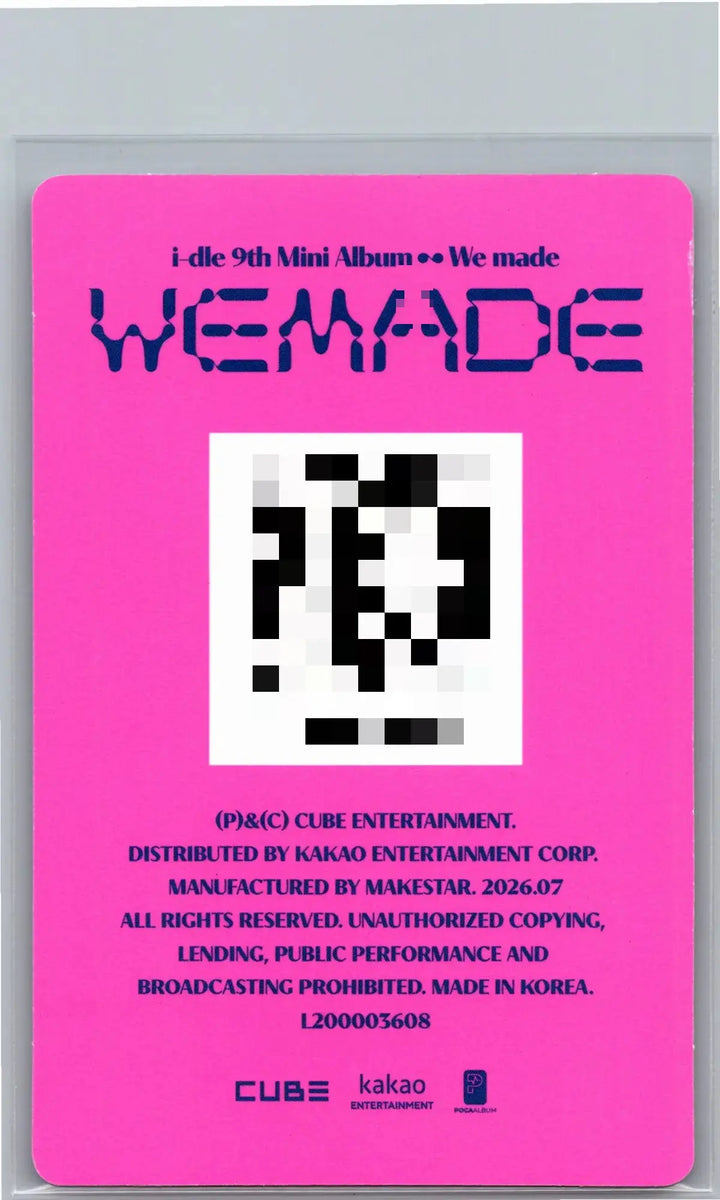 I-DLE "We made" - Official Photocard (POCAALBUM Ver.) [26.07.07]