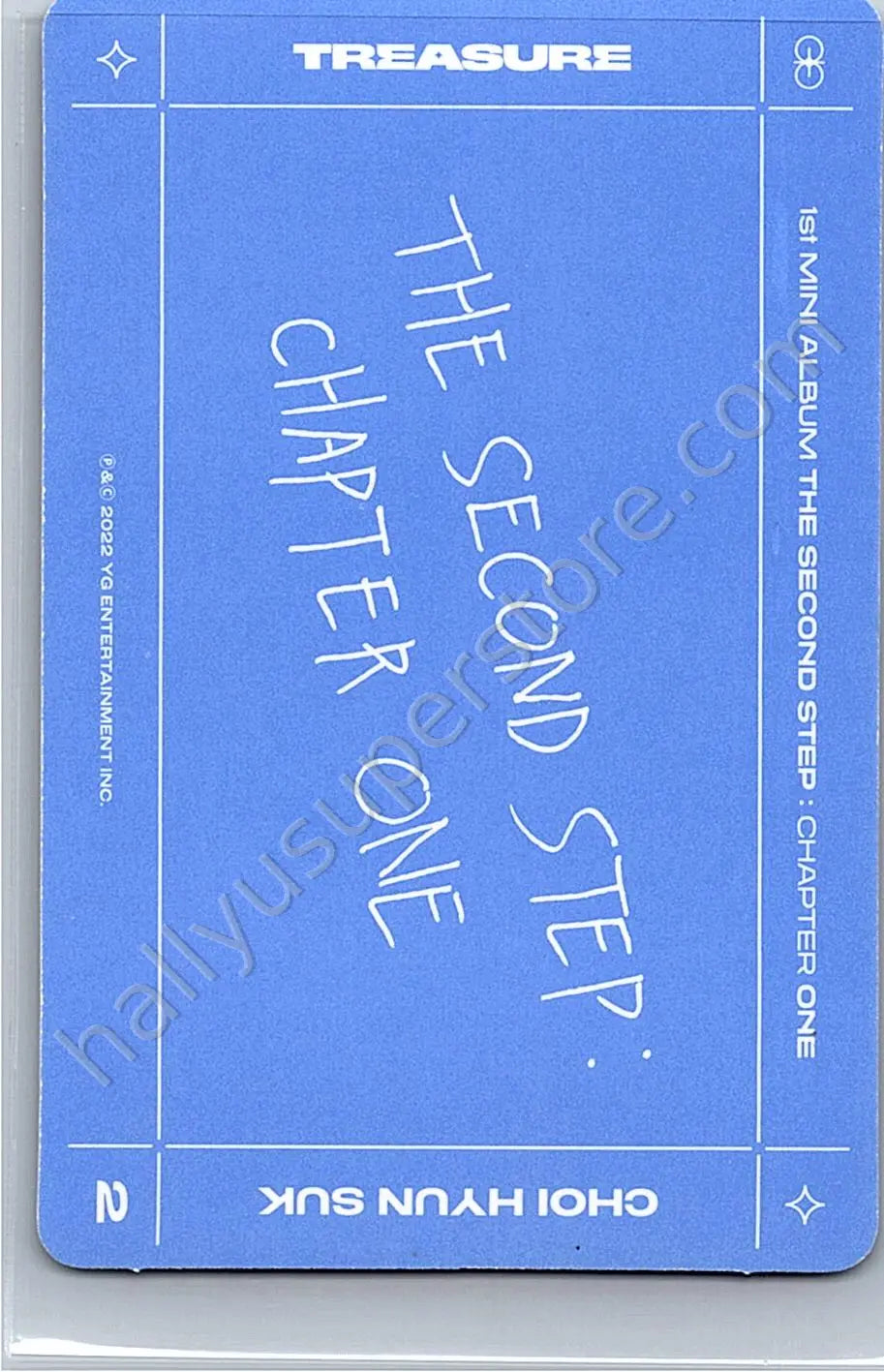 TREASURE - Choi Hyunsuk - THE SECOND STEP : CHAPTER ONE album photocard blue version