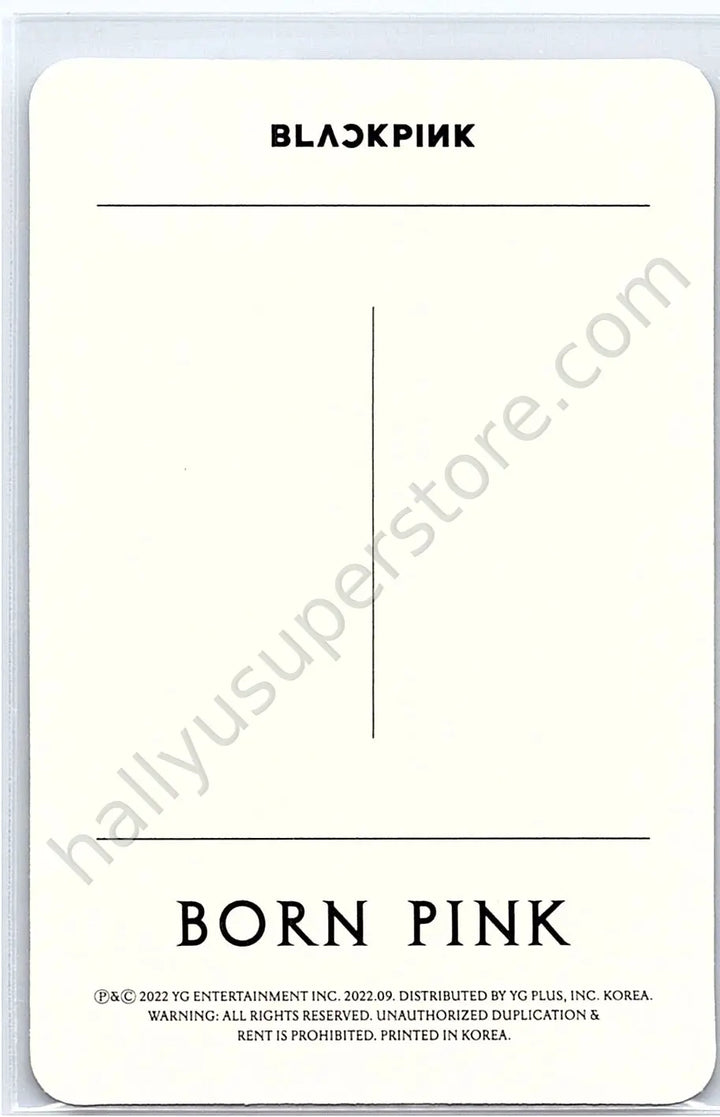 BLACKPINK - Jisoo - BORN PINK album photocard gray version