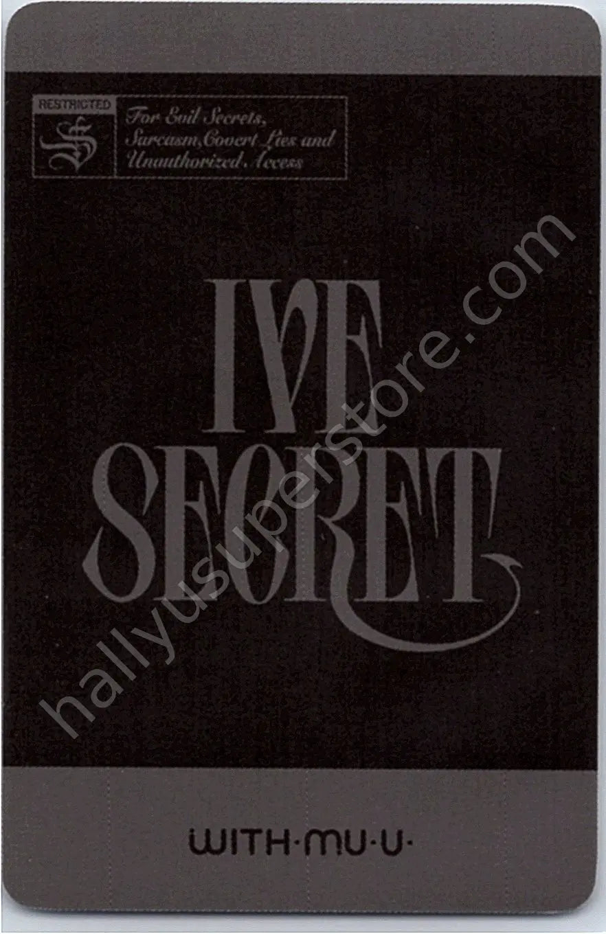 IVE - Rei - IVE SECRET B version lucky draw (LD) polaroid round 4 withmuu