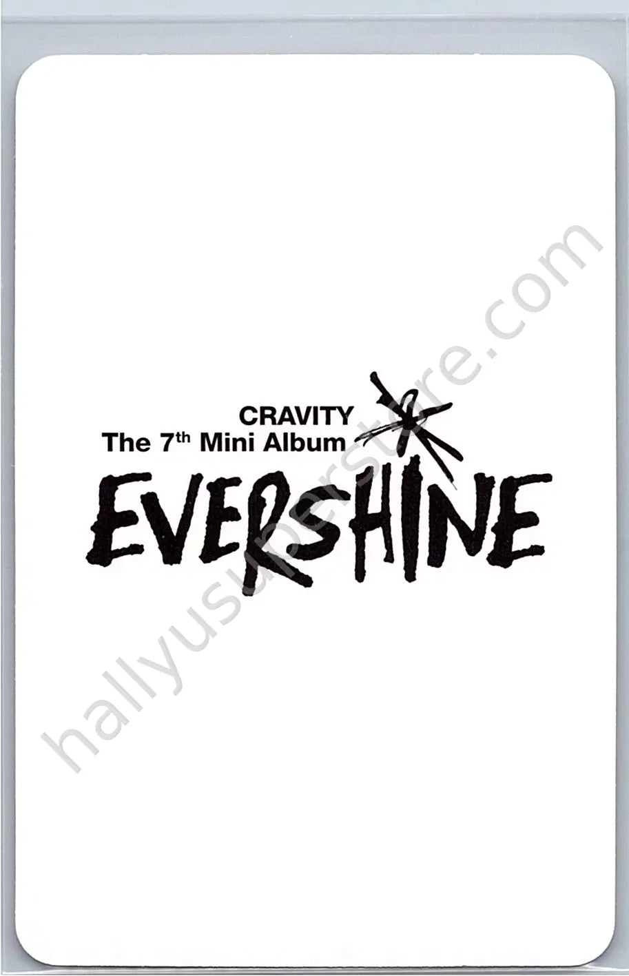 CRAVITY - Seongmin - EVERSHINE afterglow version album photocard