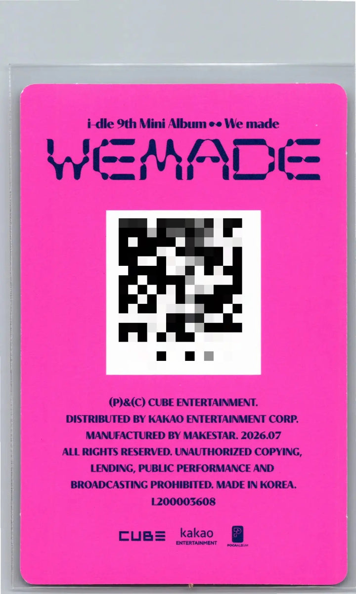 I-DLE "We made" - Official Photocard (POCAALBUM Ver.) [26.07.07]