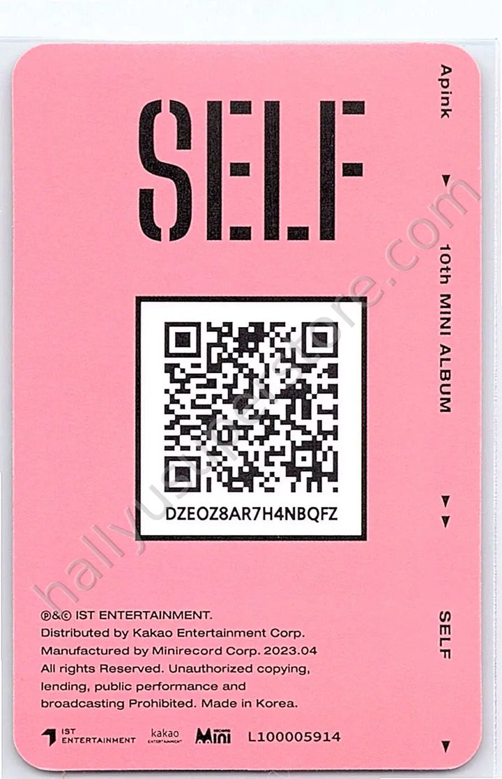 Apink - Namjoo - Apink - Namjoo - SELF Album album photocard poca album real version qr card
