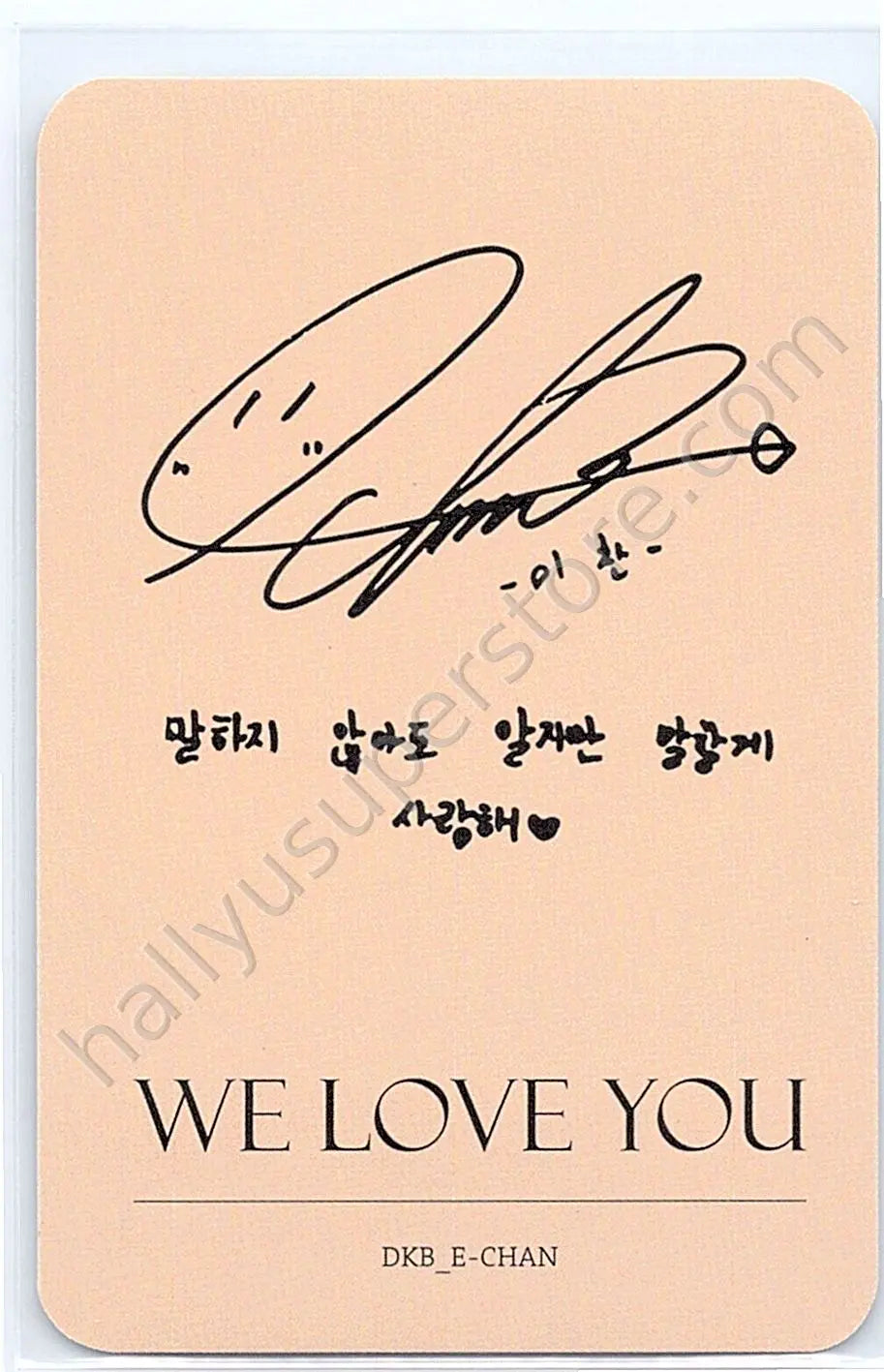 DKB - E-chan - DKB - E-chan - WE LOVE YOU Album album photocard night version