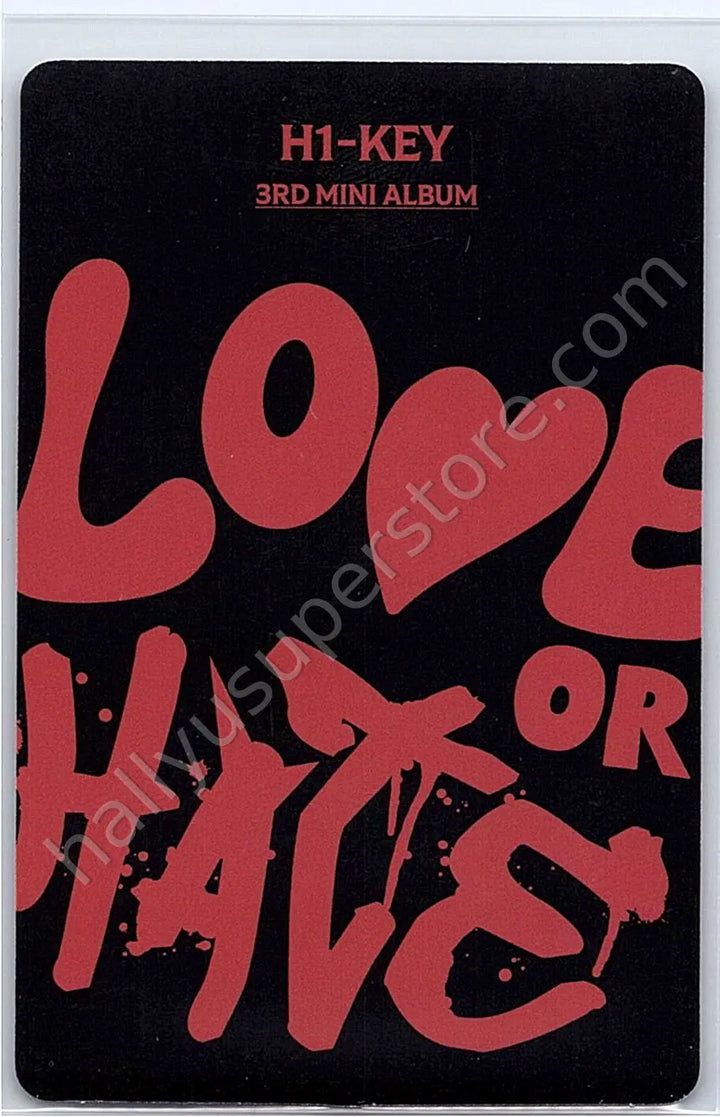 H1-KEY - Riina - LOVE or HATE album photocard poca album true version