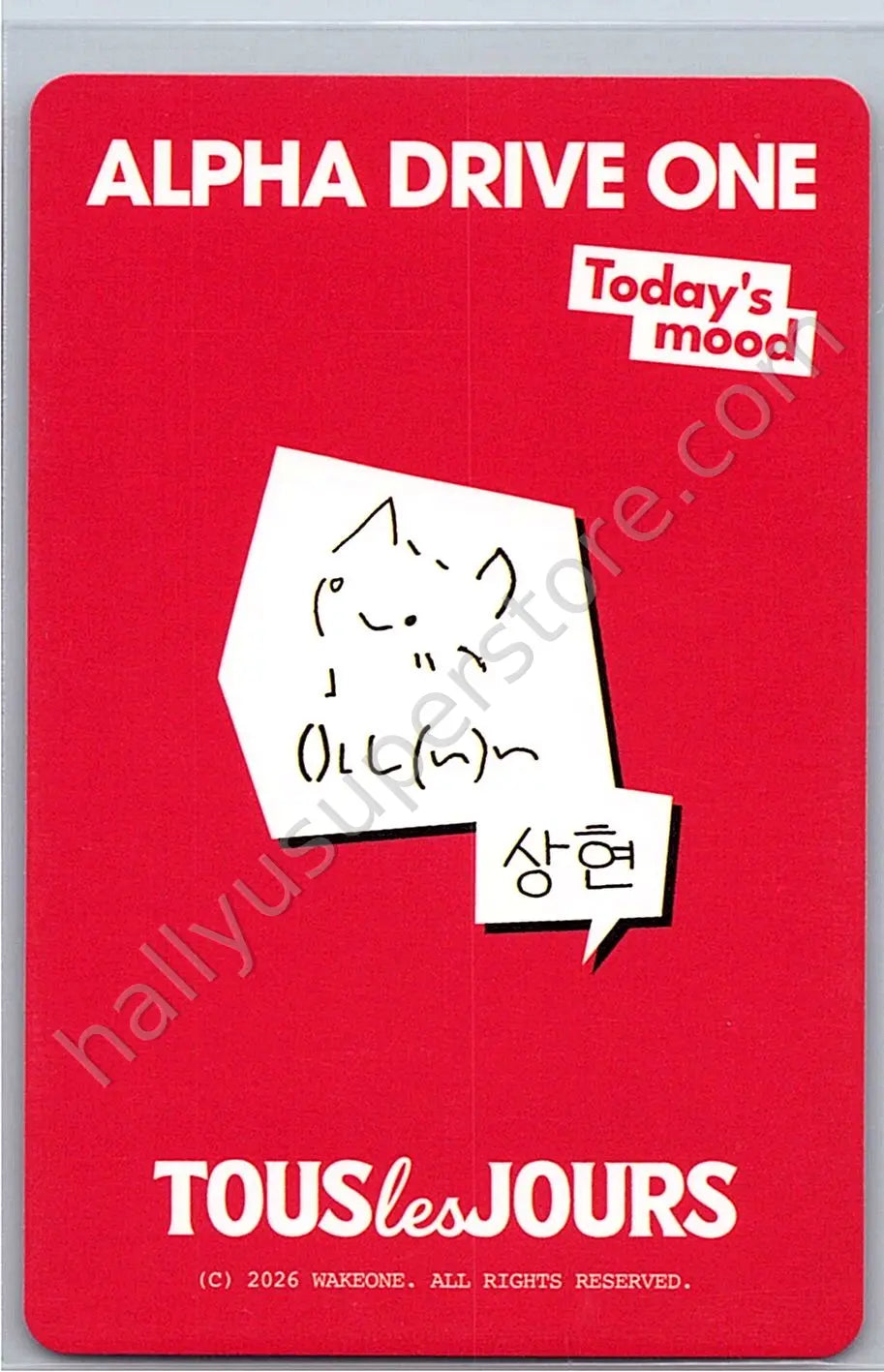 ALPHA DRIVE ONE - Sanghyeon - TOUS LES JOURS Collaboration brand collaboration cake version heart version photocard set