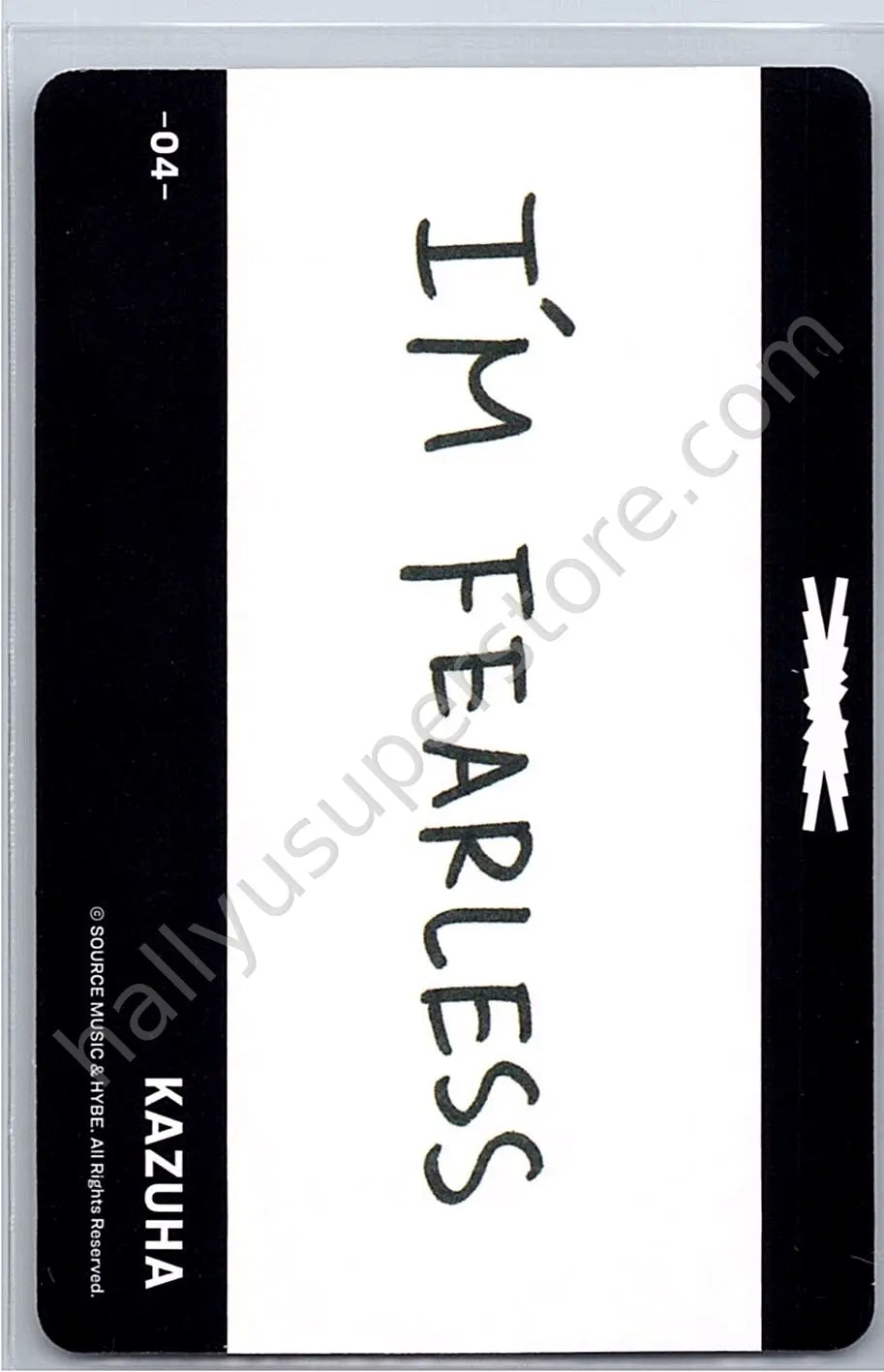 LE SSERAFIM - Kazuha - FEARLESS (Japanese Ver.) merch trading card