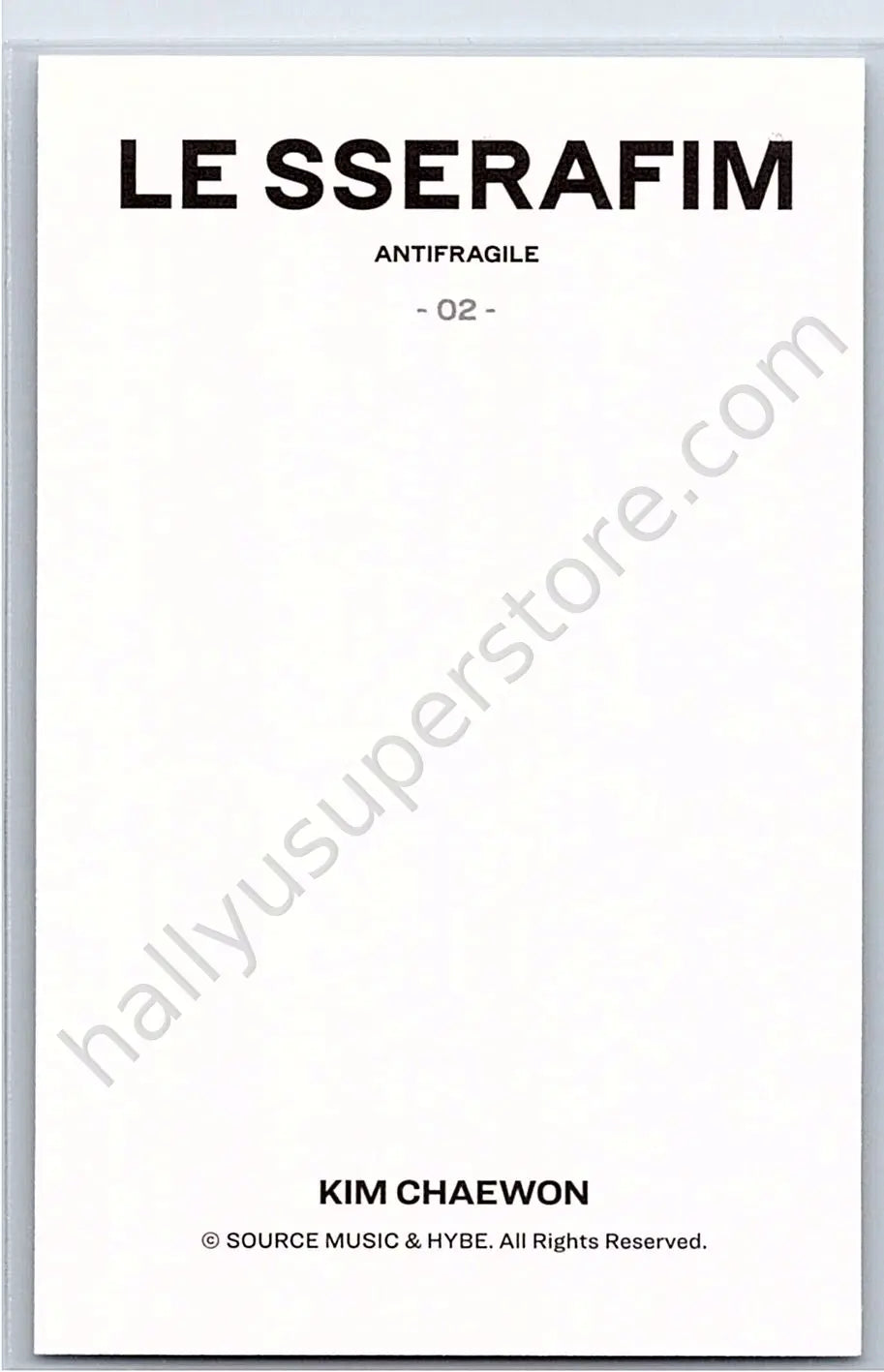 LE SSERAFIM - Kim Chaewon - ANTIFRAGILE FPO merch polaroid