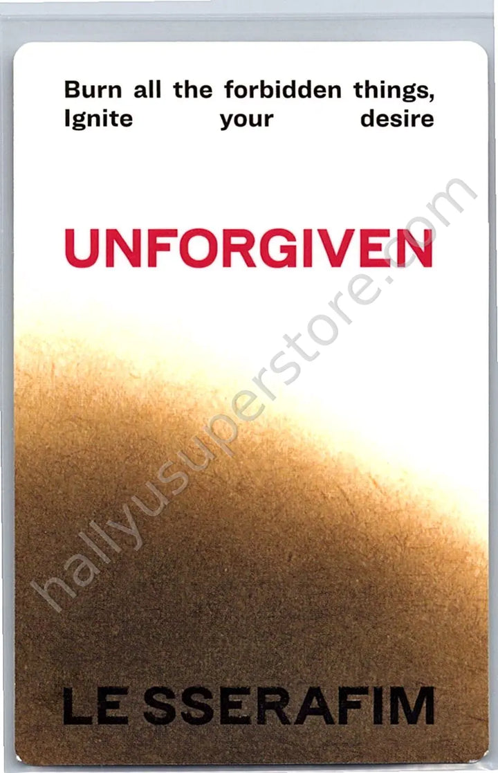 LE SSERAFIM - Kim Chaewon - UNFORGIVEN album photocard compact version glowing silver version