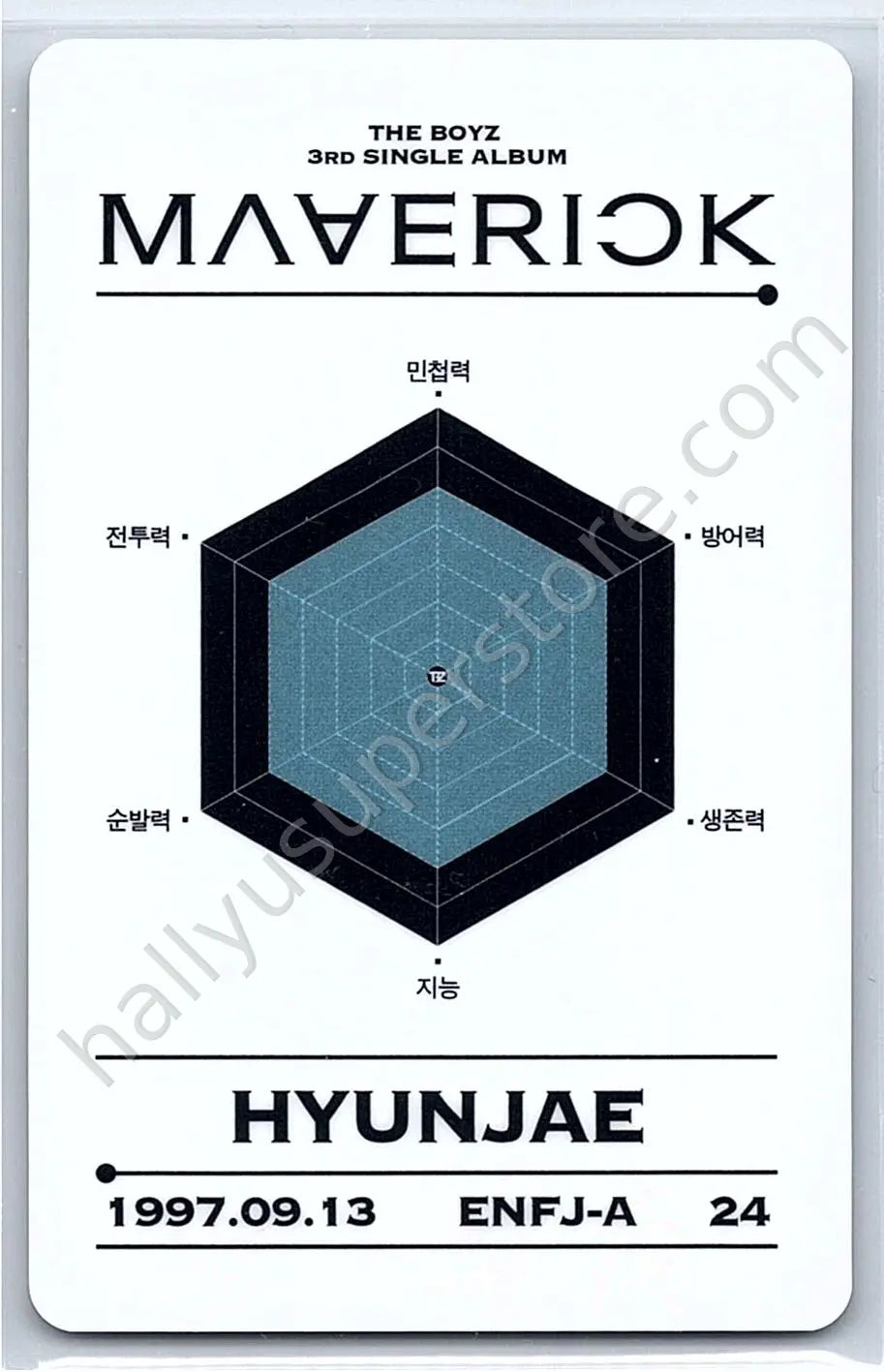 THE BOYZ - Hyunjae - Maverick album photocard id card