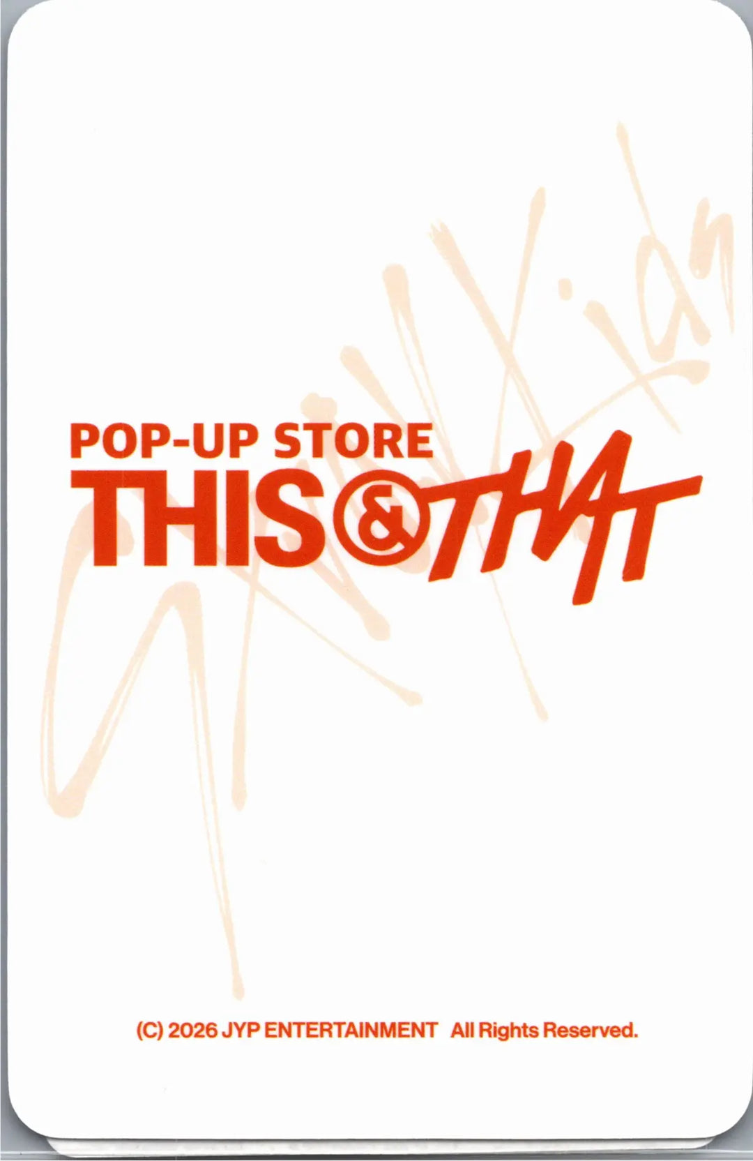 Stray Kids "THIS &amp; THAT" - Soundwave POP-UP Store Lucky Draw Event Photocard [26.08.10]