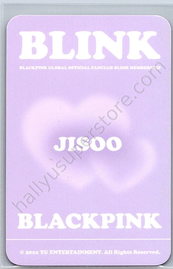 BLACKPINK - Jisoo - BLINK MEMBERSHIP holographic (hologram) membership photocard set premium kit