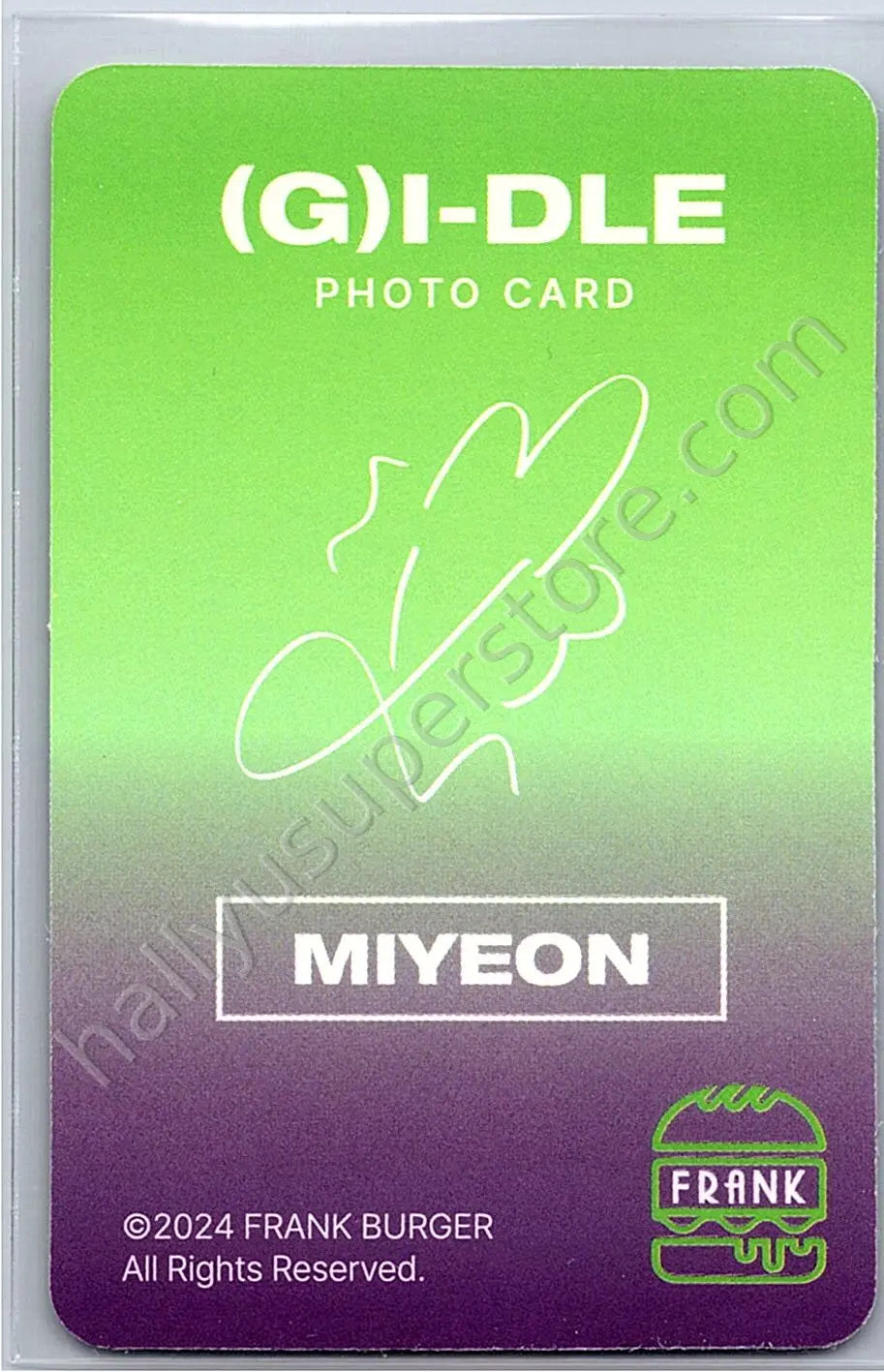 i-dle - Miyeon - i-dle - Miyeon - Frank Burger x (G)I-DLE Other brand collaboration photocard set