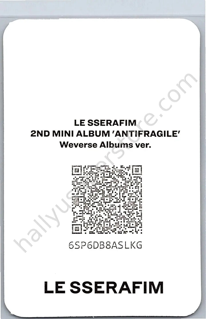 LE SSERAFIM - Kazuha -  ANTIFRAGILE Album album photocard weverse album version qr card