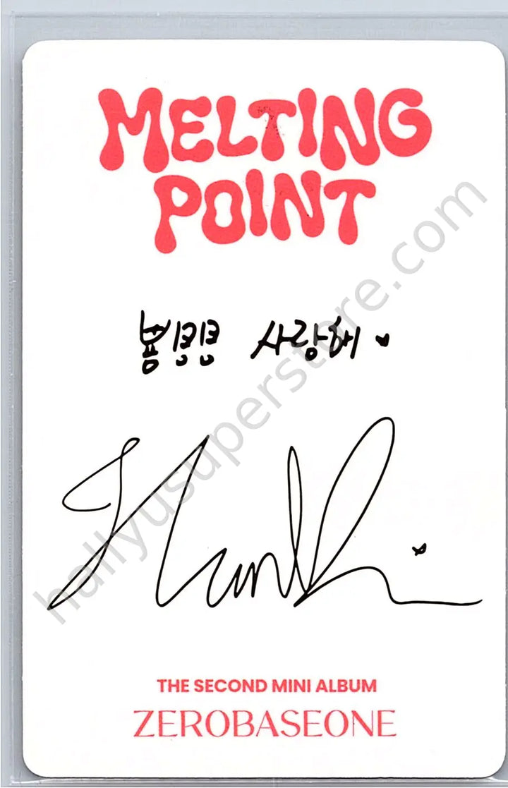 ZEROBASEONE - Hanbin - Melting Point A version album photocard fairytale version