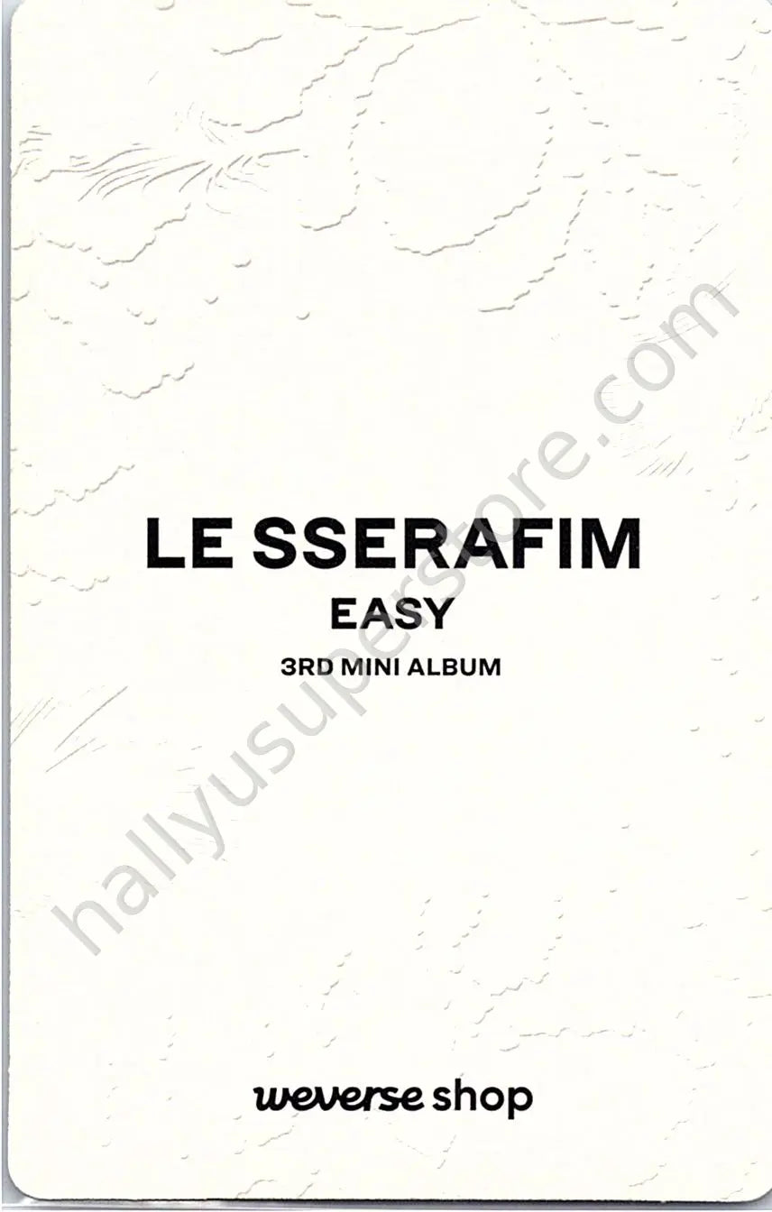 LE SSERAFIM - Kim Chaewon - EASY pob (pre-order benefit) weverse global shop (wvg)