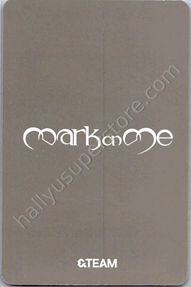 &amp;TEAM - EJ - Mark on Me A version album photocard solo jacket version