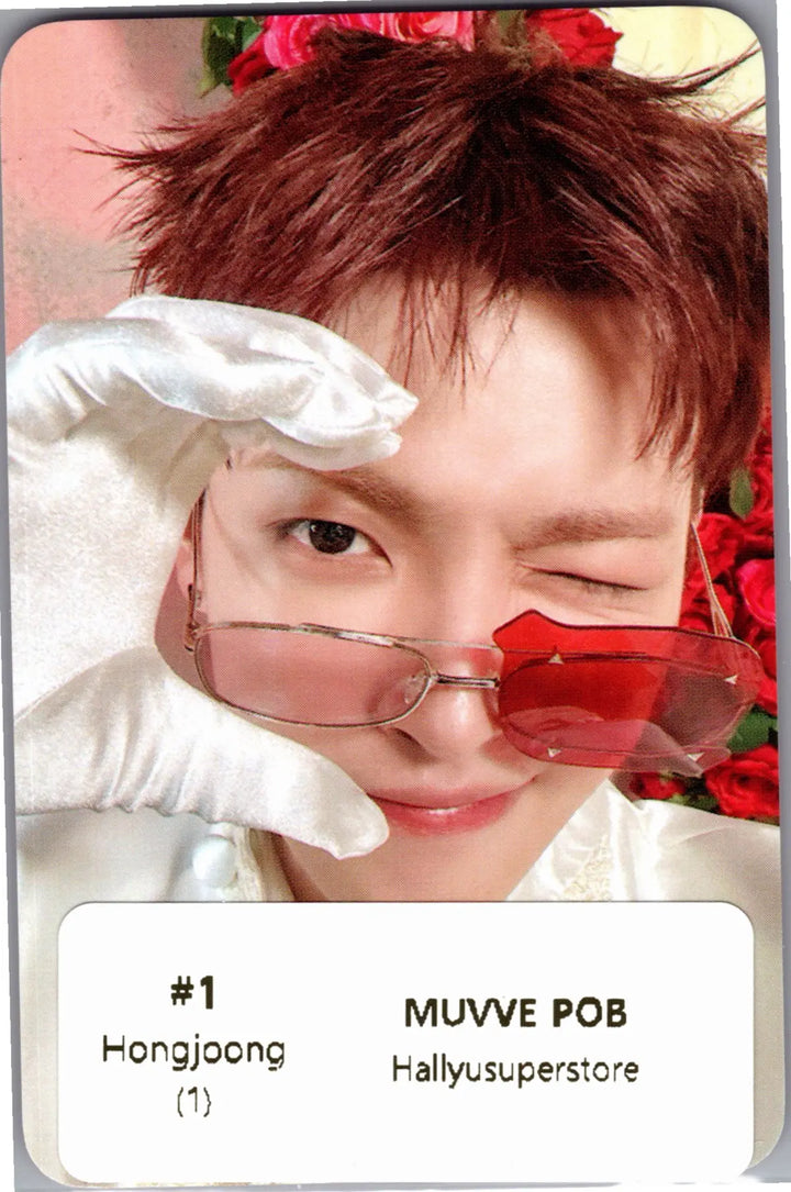 ATEEZ "GOLDEN HOUR : Part.5" - MUVVE Pre-Order Benefit Photocard (Pink LP Ver.) [26.07.21]