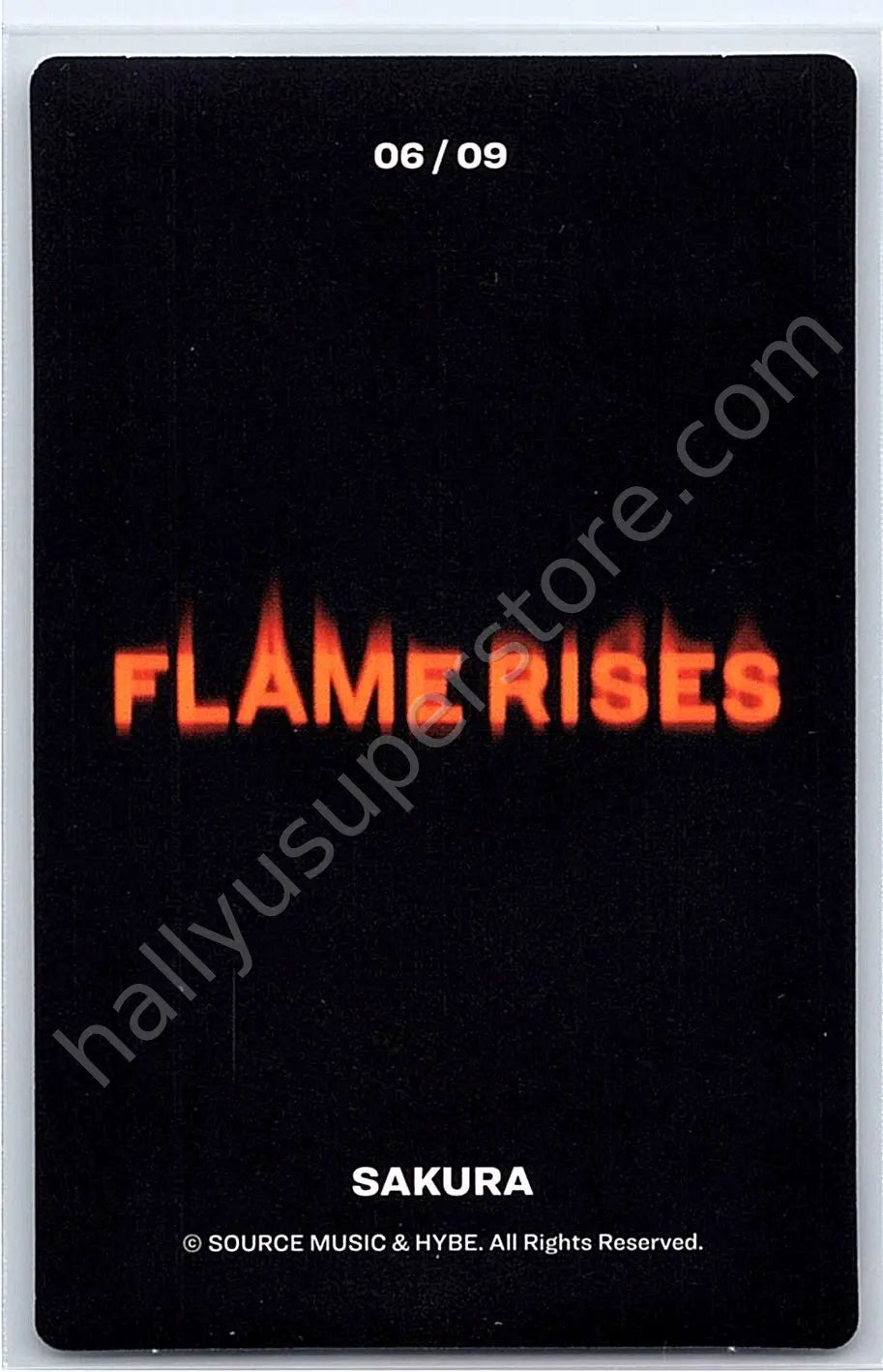 LE SSERAFIM - Sakura - LE SSERAFIM - Sakura - Flame Rises Tour (2023) Event mini photocard 6/9
