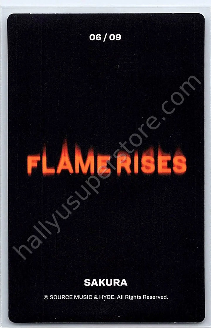 LE SSERAFIM - Sakura - LE SSERAFIM - Sakura - Flame Rises Tour (2023) Event mini photocard 6/9
