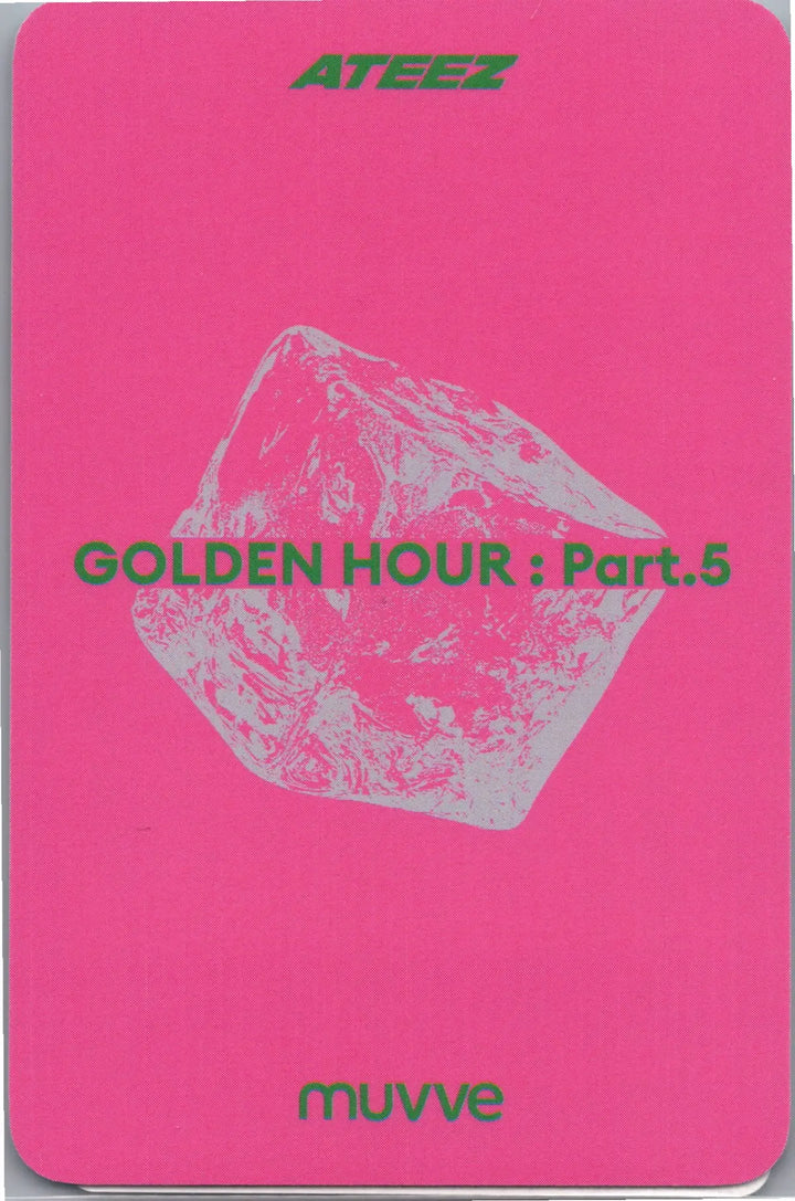 ATEEZ "GOLDEN HOUR : Part.5" - MUVVE Pre-Order Benefit Photocard (Pink LP Ver.) [26.07.21]