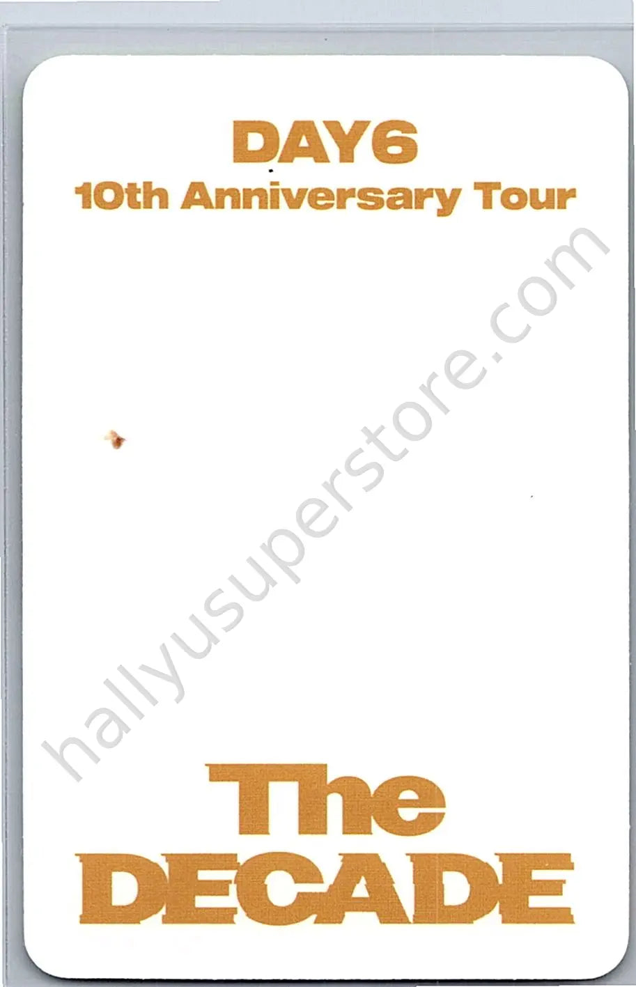 DAY6  - Dowoon - DAY6 10th Anniversary Tour The Decade entrance / attendance benefit goyang korea