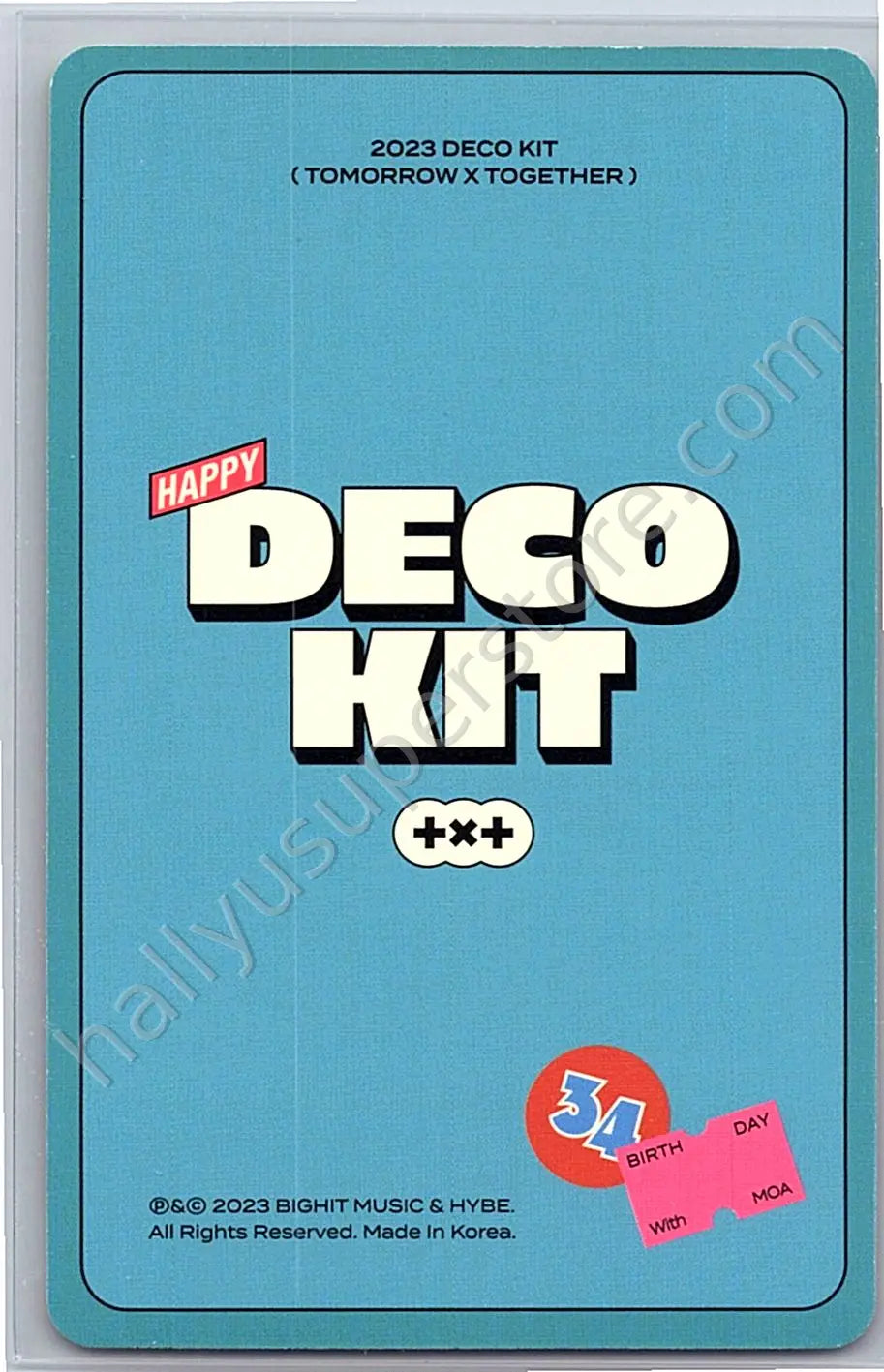 TOMORROW X TOGETHER - Soobin - TXT Deco Kit 2023 photocard set