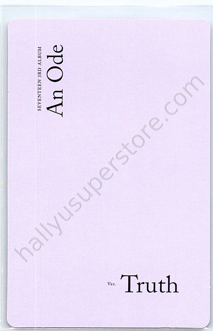 SEVENTEEN - Vernon - An Ode album photocard purple version truth version