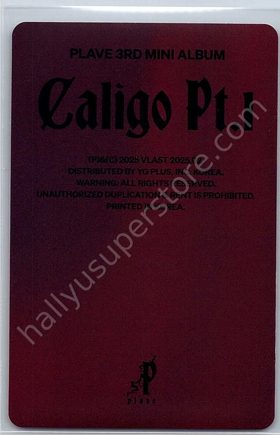PLAVE - Unit - Caligo Pt.1 album photocard vanguard version