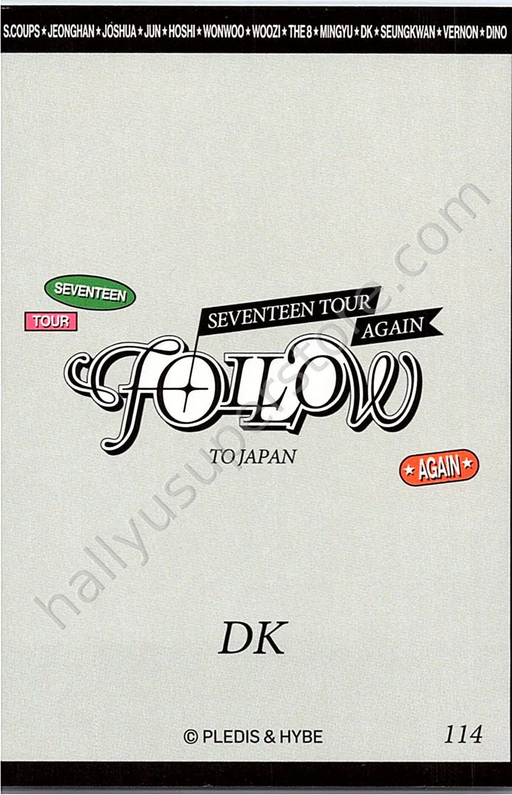 SEVENTEEN - DK - [FOLLOW AGAIN] TOUR jacket japan merch photocard
