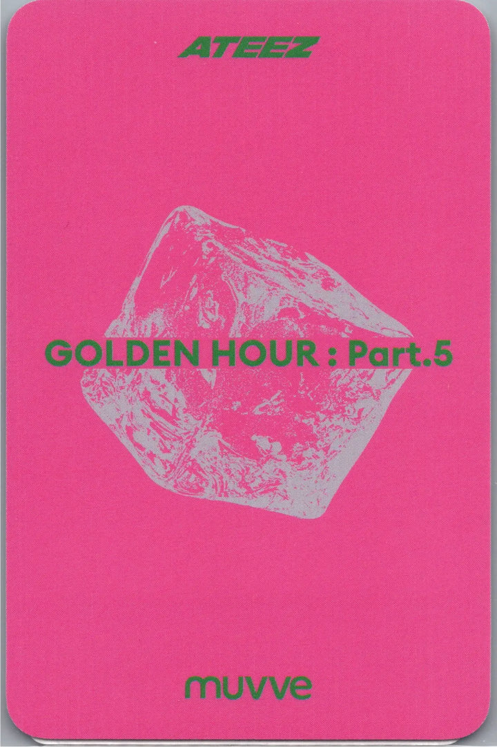 ATEEZ "GOLDEN HOUR : Part.5" - MUVVE Pre-Order Benefit Photocard (Pink LP Ver.) [26.07.21]