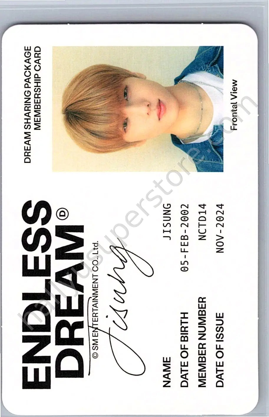 NCT DREAM - Jisung - Dream Sharing Package Membership Card