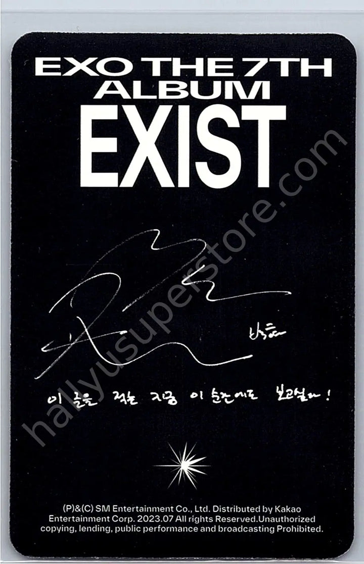 EXO - Baekhyun - EXIST album photocard digipack version