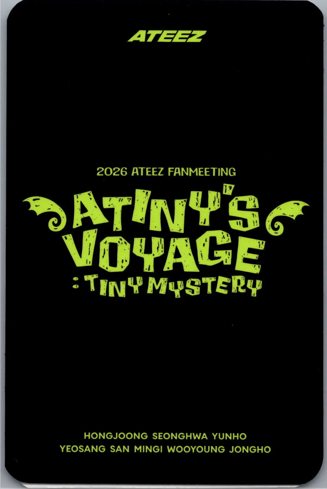 ATEEZ - "2026 ATEEZ FANMEETING ATINY’S VOYAGE : TINY MYSTERY" Photocard [26.08.11]
