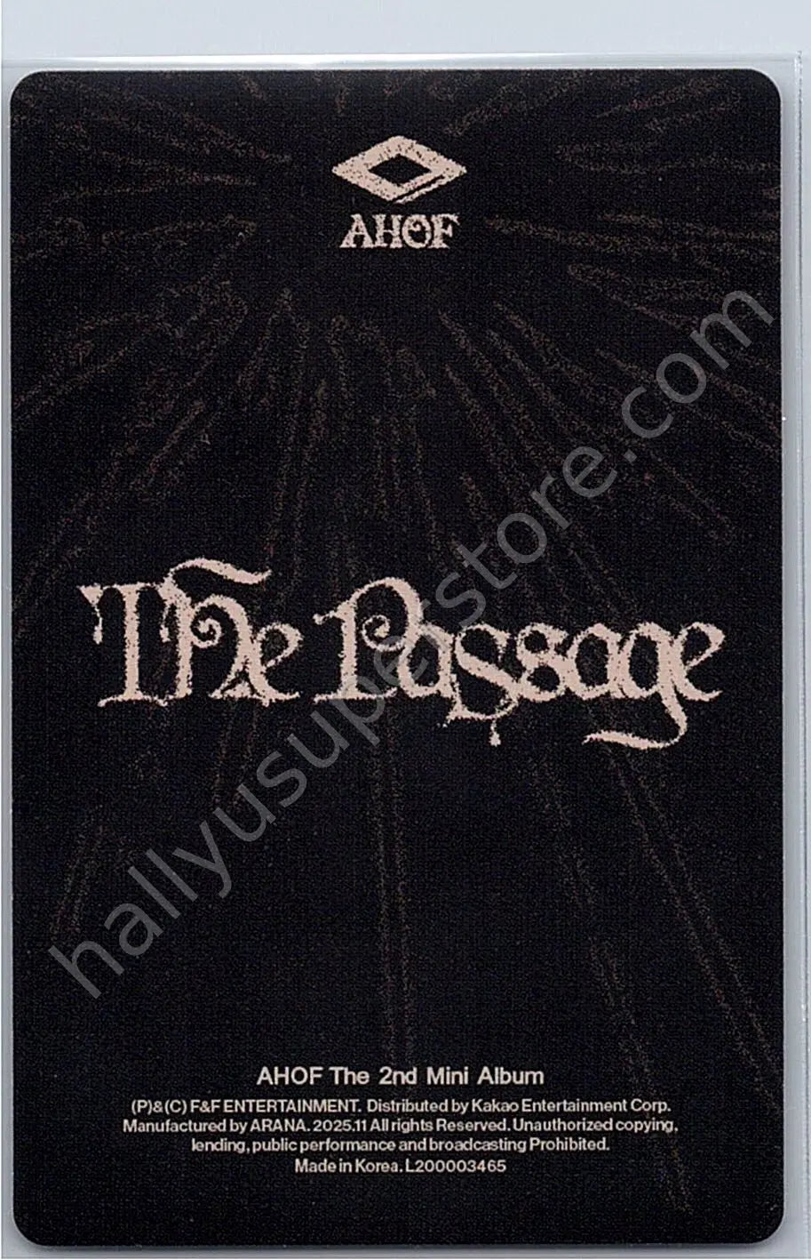 AHOF - Unit - The PASSAGE