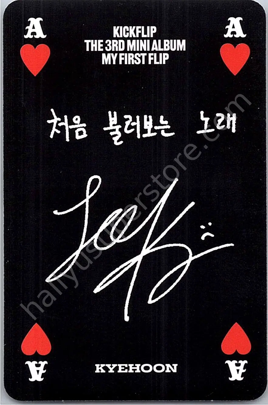 KickFlip - Kyehoon - My First Flip album photocard black version poca album