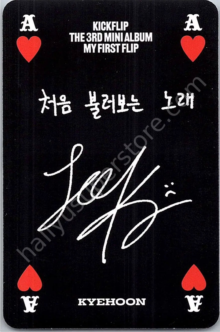 KickFlip - Kyehoon - My First Flip album photocard black version poca album