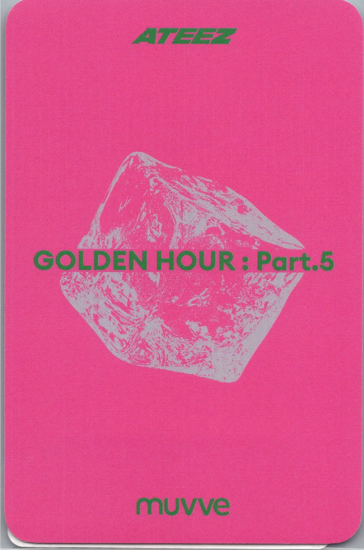 ATEEZ "GOLDEN HOUR : Part.5" - MUVVE Pre-Order Benefit Photocard (Pink LP Ver.) [26.07.21]