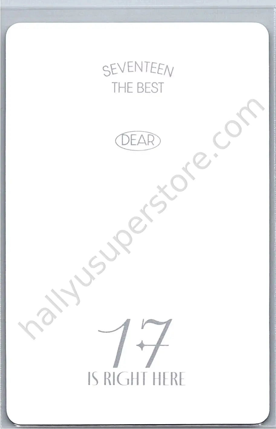 SEVENTEEN - Seungkwan - 17 IS RIGHT HERE carat version dear version photocard set