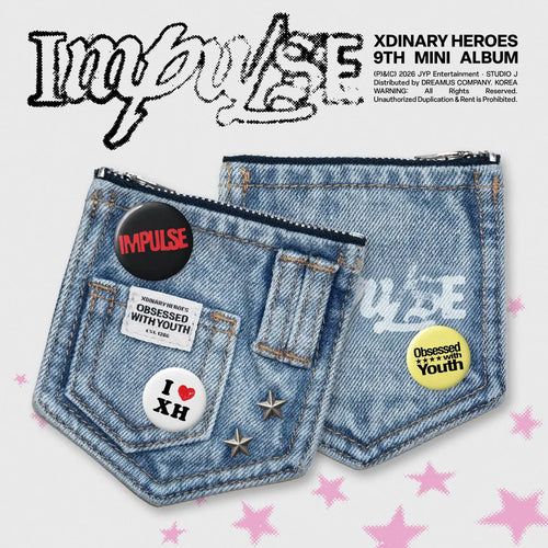 [H4U] [Pre-Order] [Xdinary Heroes] 9th Mini Album IMPULSE (DENIM POUCH Ver.)