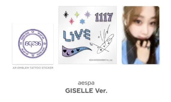 Aespa - AR TATTOO STICKER SET - HALLYUSUPERSTORE