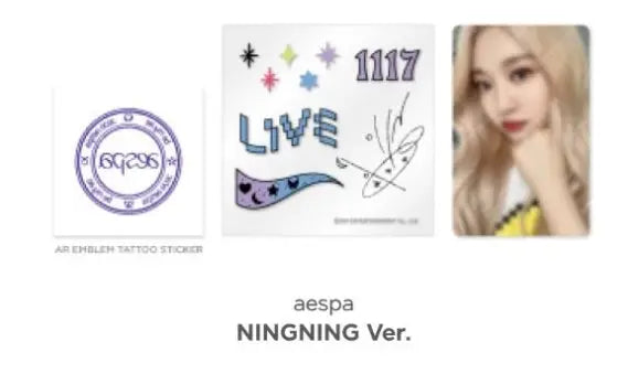 Aespa - AR TATTOO STICKER SET - HALLYUSUPERSTORE