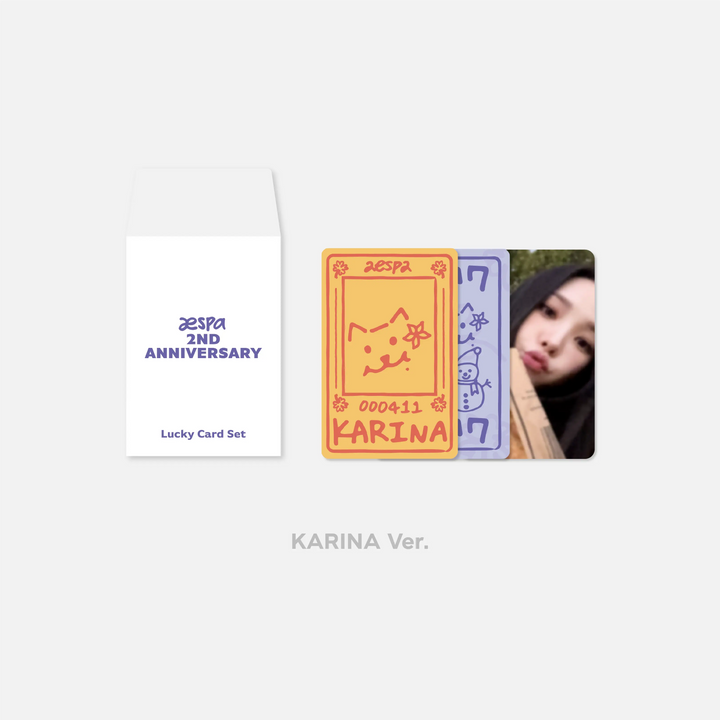 Aespa "2nd Anniversary" - Lucky Card Set (Choose member) - HALLYUSUPERSTORE