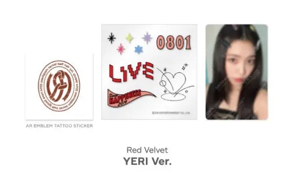 Red Velvet - AR Tattoo Sticker SET - HALLYUSUPERSTORE
