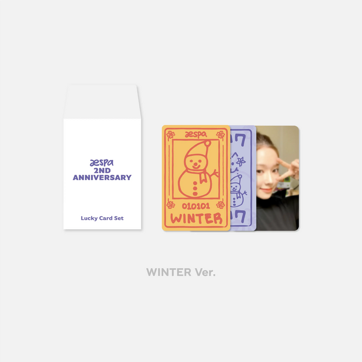 Aespa "2nd Anniversary" - Lucky Card Set (Choose member) - HALLYUSUPERSTORE
