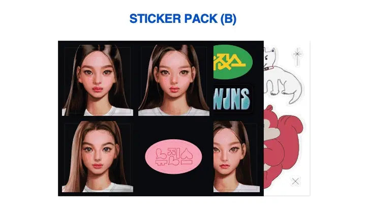 NewJeans - Sticker Pack - HALLYUSUPERSTORE