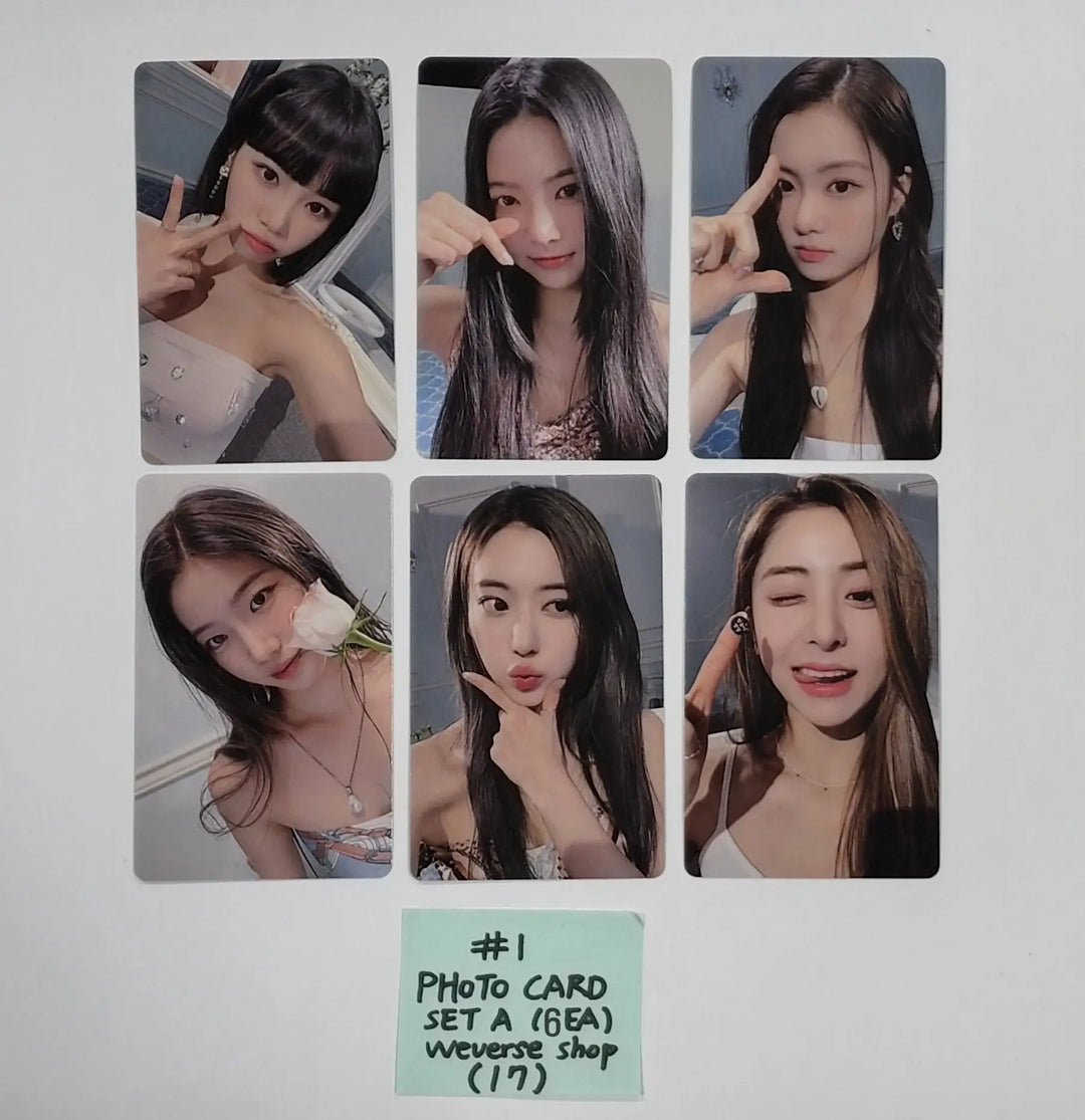 LE SSERAFIM "FEARLESS" - Weverse Shop Pre-Order Benefit Photocards Set (6EA) , Postcards Set (3EA) [Restocked 5/6] - HALLYUSUPERSTORE