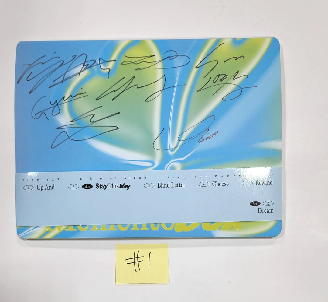 Fromis_9 “from our Memento Box” - Hand Autographed(Signed) Promo Album - HALLYUSUPERSTORE
